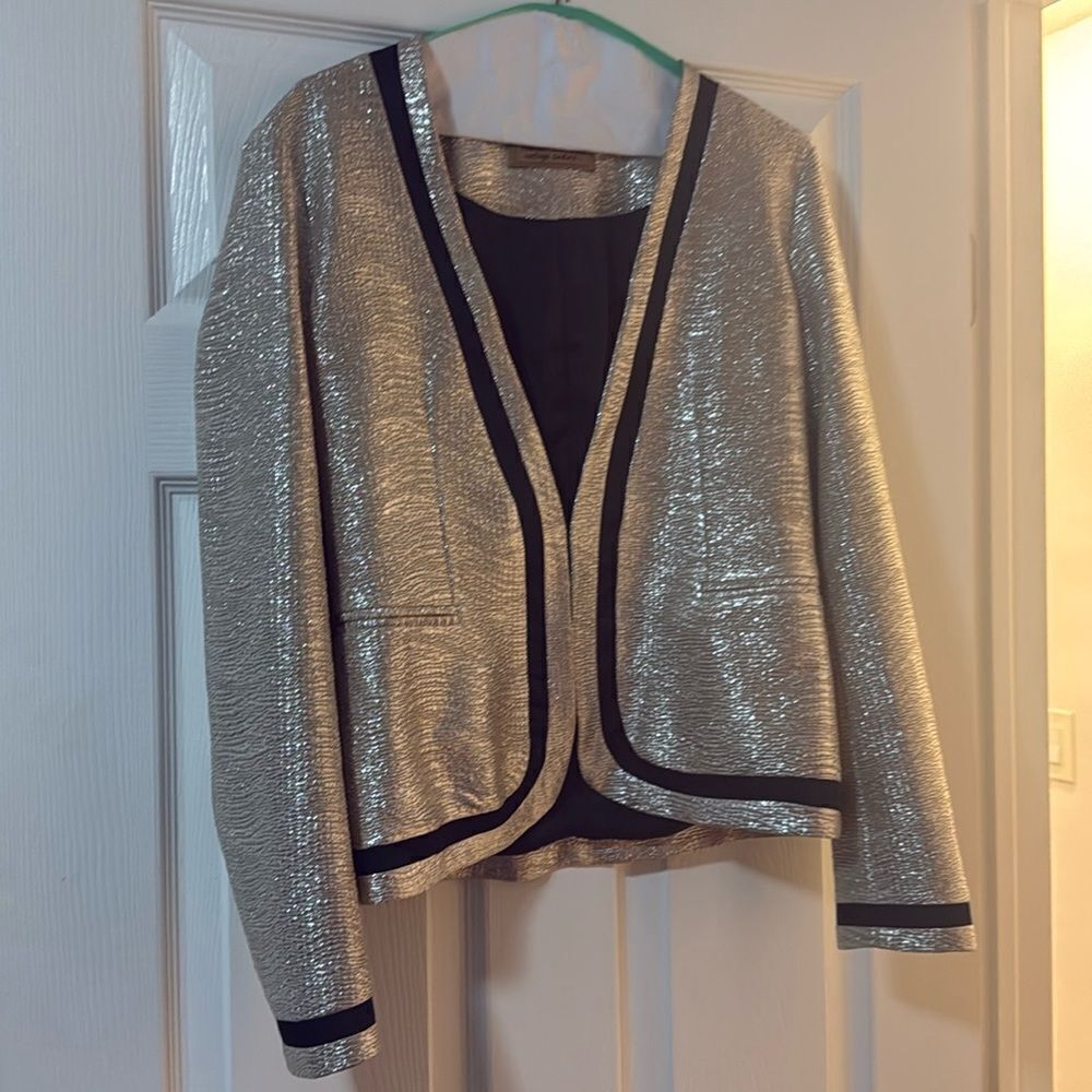 Gold Metallic Jacket - Like New - Karen Zambos Vingtage - Hidden Closure - Small